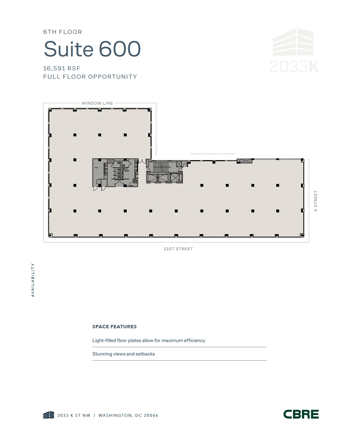 2033 K St NW, Washington, DC à louer Plan d’étage– Image 1 sur 1