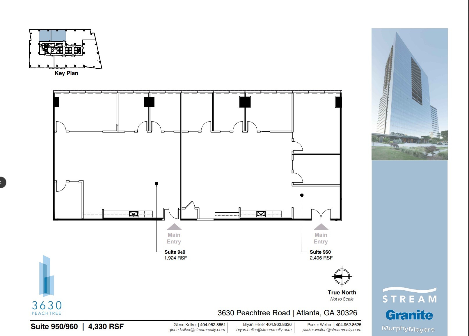 3630 Peachtree Rd NE, Atlanta, GA à louer Plan d’étage– Image 1 sur 2