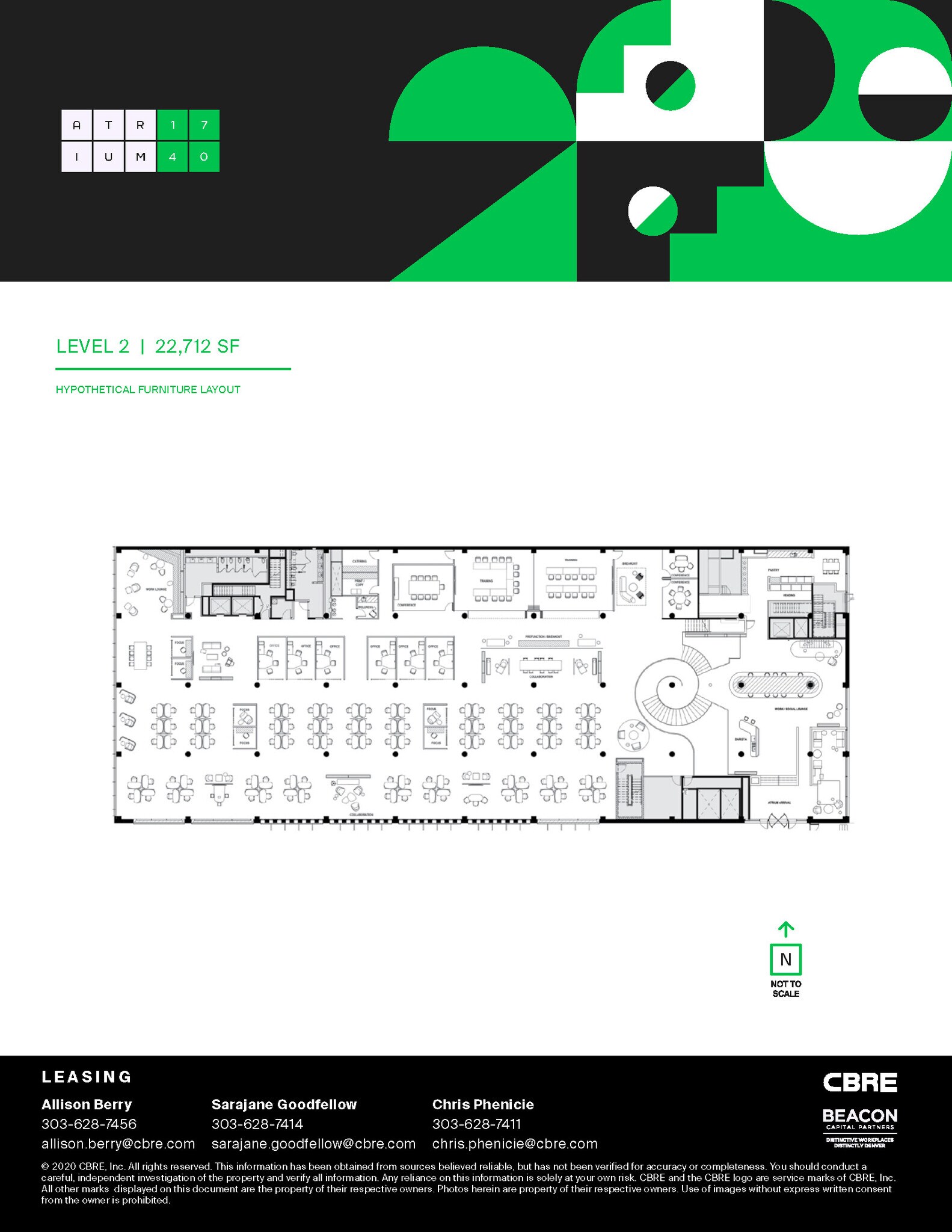 1740 Broadway, Denver, CO à louer Plan d’étage– Image 1 sur 1