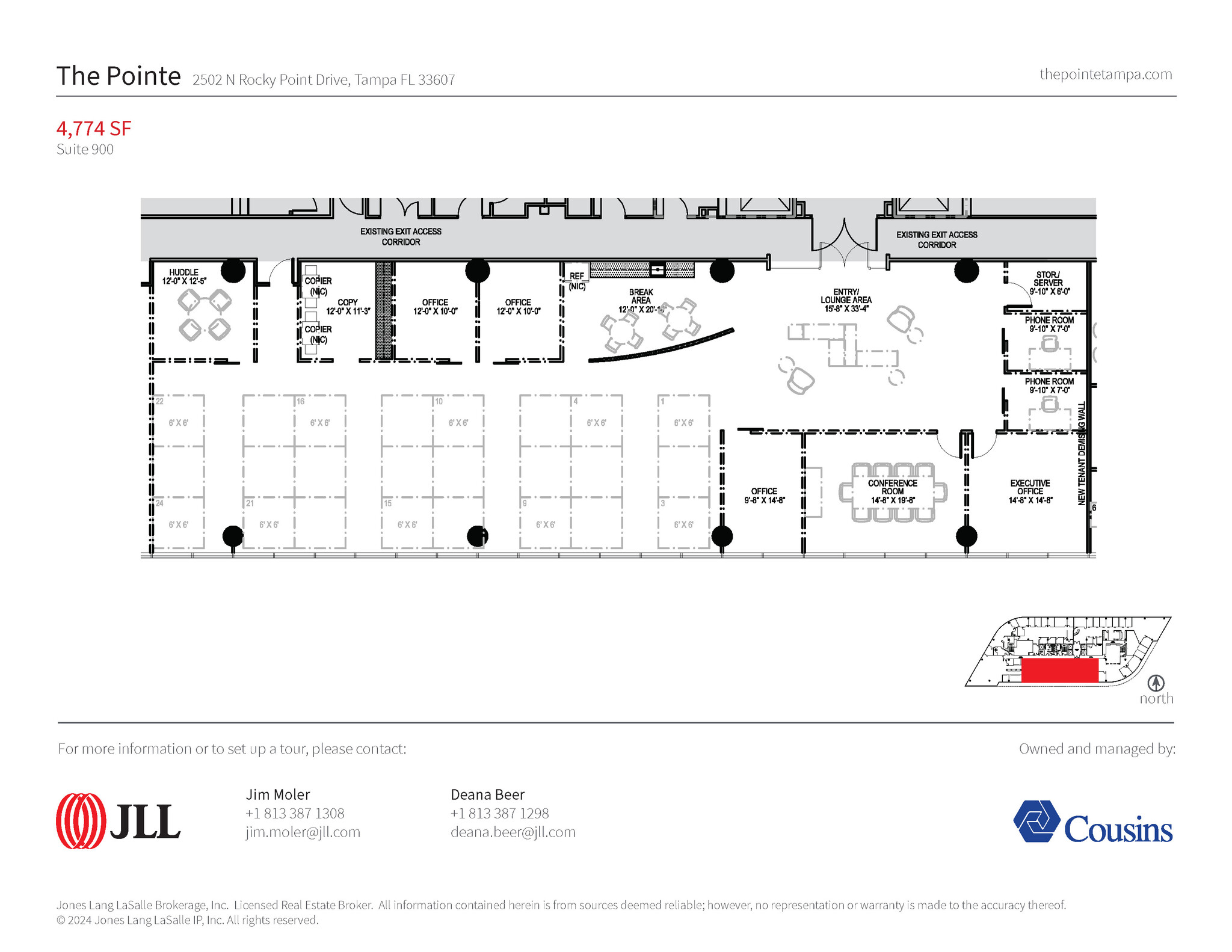 2502 N Rocky Point Dr, Tampa, FL à louer Plan d’étage– Image 1 sur 1