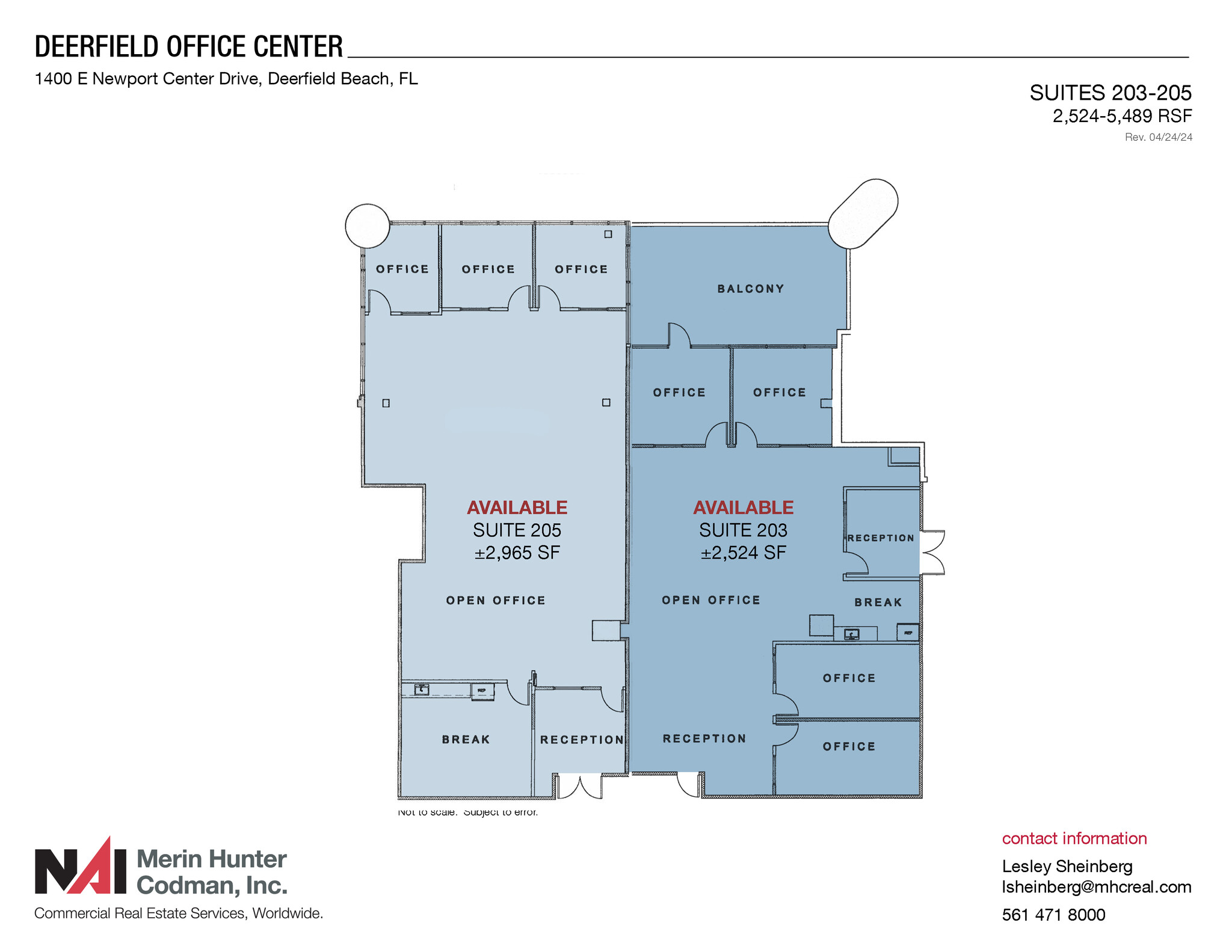 1400 E Newport Center Dr, Deerfield Beach, FL à louer Plan d’étage– Image 1 sur 6