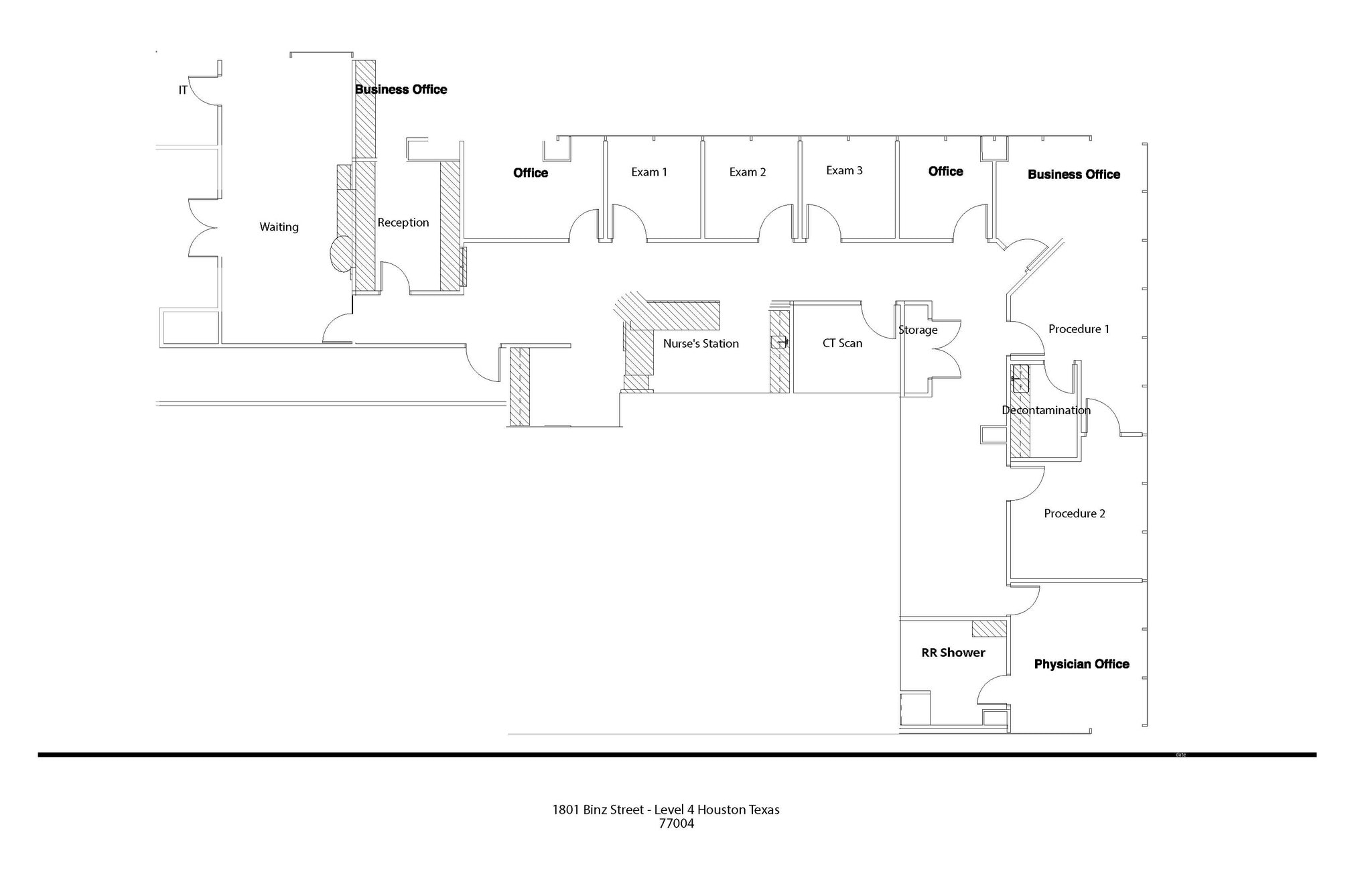 1801 Binz St, Houston, TX à louer Plan d’étage– Image 1 sur 1