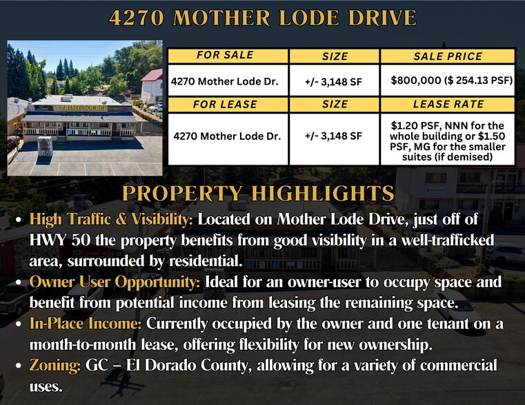 4270 Mother Lode Dr, Shingle Springs, CA à vendre - Photo de l’immeuble – Image 2 sur 10