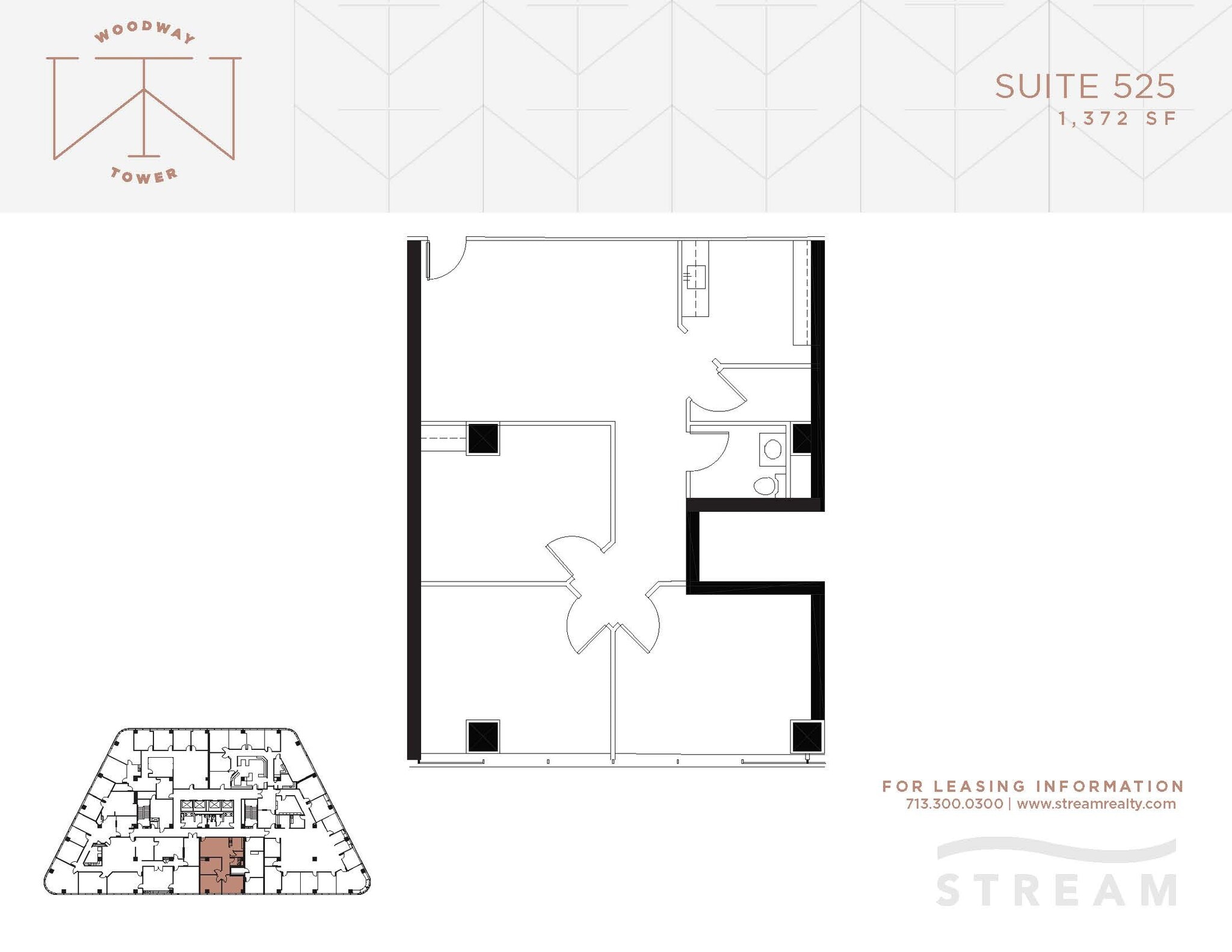 6363 Woodway Dr, Houston, TX à louer Plan d’étage– Image 1 sur 1