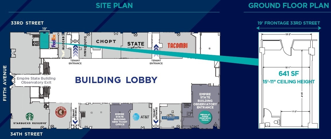 350 Fifth Ave, New York, NY à louer Plan d’étage– Image 1 sur 2