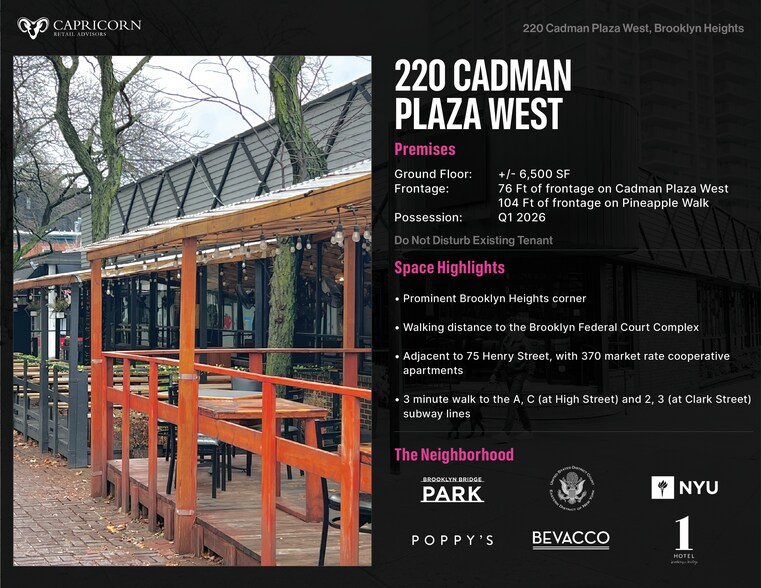 220 Cadman Plz W, Brooklyn, NY à louer - Photo de l’immeuble – Image 2 sur 7