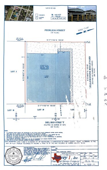 6907 Peerless St, Houston, TX à vendre - Plan de site – Image 2 sur 2