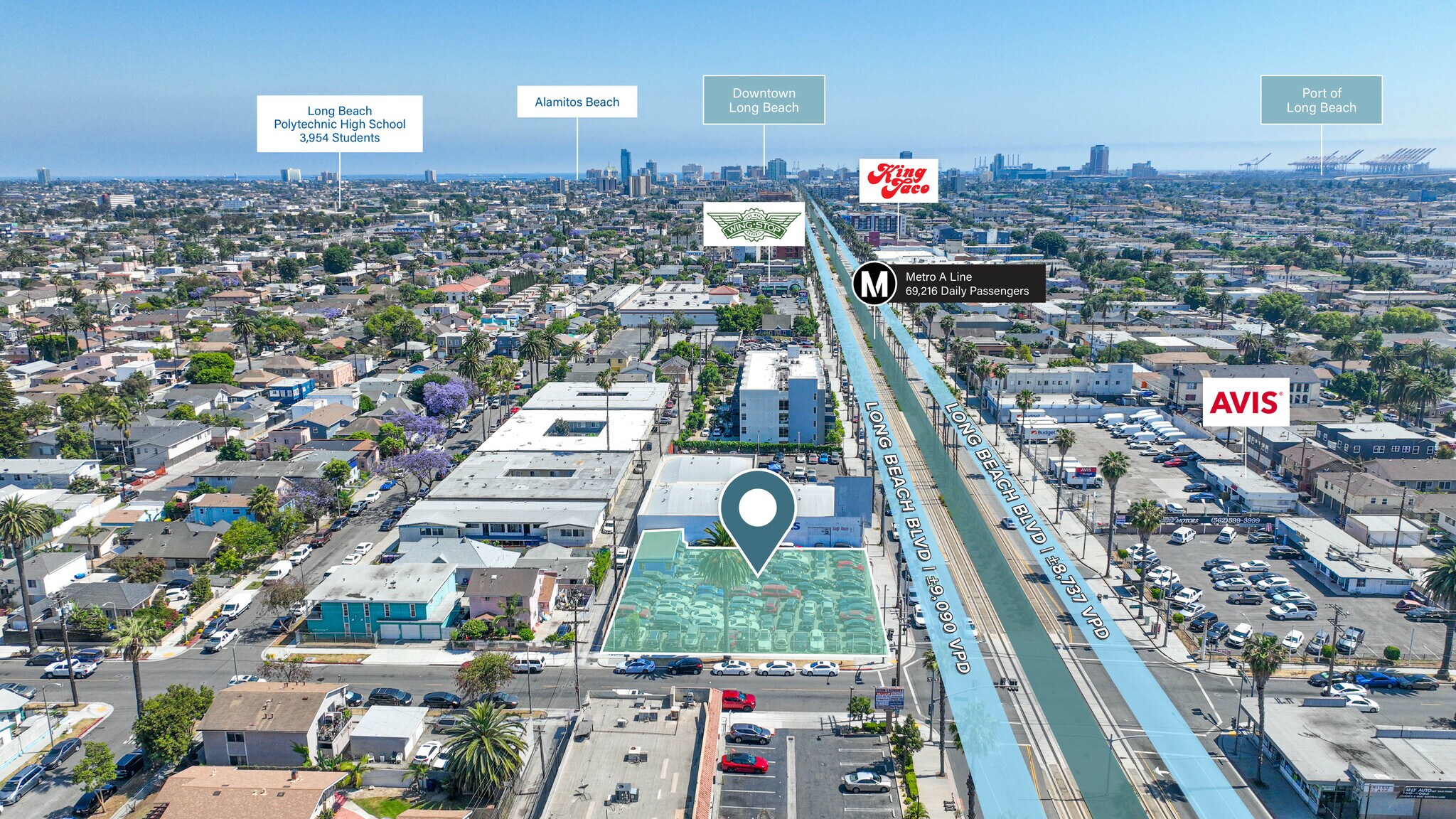 2180-2196 Long Beach Blvd, Long Beach, CA à vendre Aérien– Image 1 sur 4
