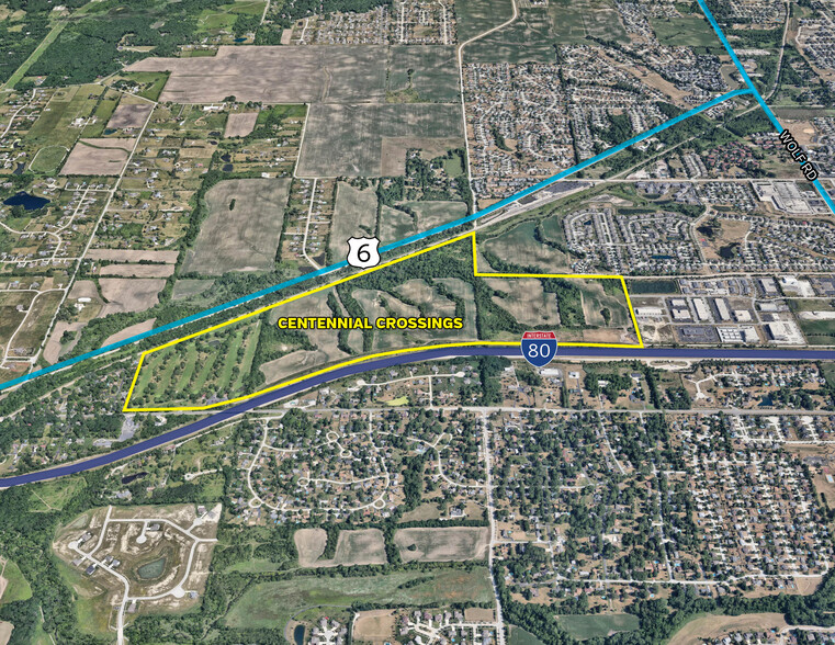 SW Hwy & I-80 WILL/COOK COUNTY LINE, Orland Park, IL à vendre - Aérien – Image 1 sur 10