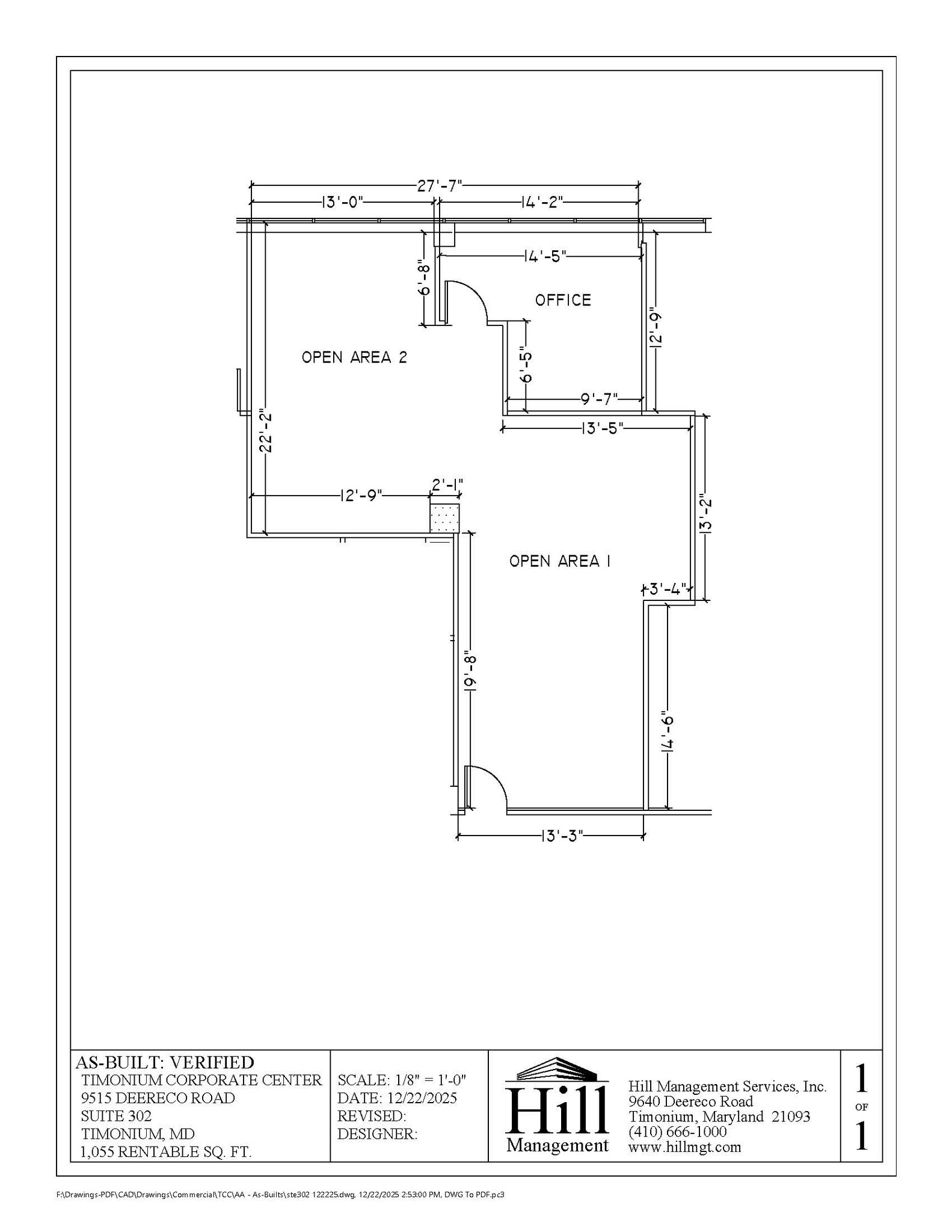 9515 Deereco Rd, Timonium, MD à louer Plan d’étage– Image 1 sur 1