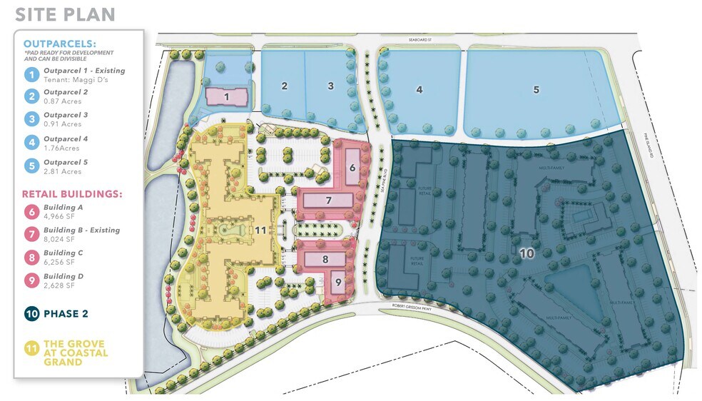 Pine Island Point - Outparcels portefeuille de 4 biens à vendre sur LoopNet.fr - Plan de site – Image 2 sur 3
