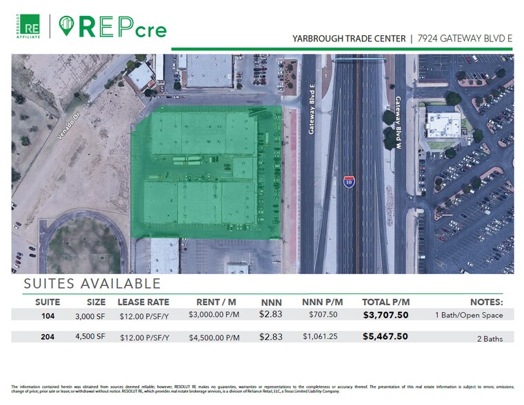 7924-7934 W Gateway Blvd, El Paso, TX à louer - Photo de l’immeuble – Image 2 sur 13