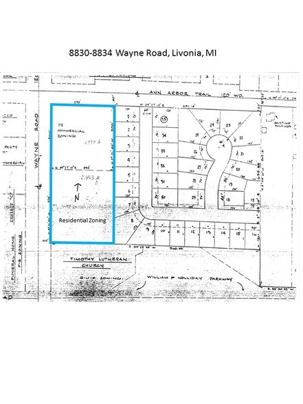 8830-8834 Wayne Rd, Livonia, MI à louer - Plan cadastral – Image 1 sur 1