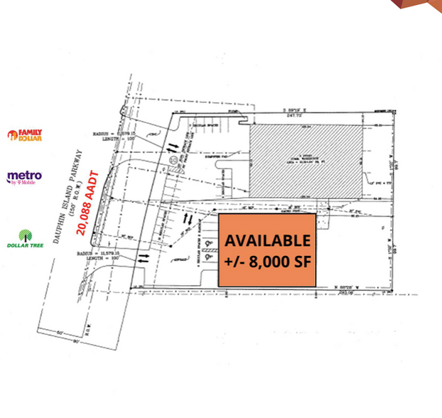3009 Dauphin Island Pky, Mobile, AL à louer - Plan de site – Image 3 sur 3