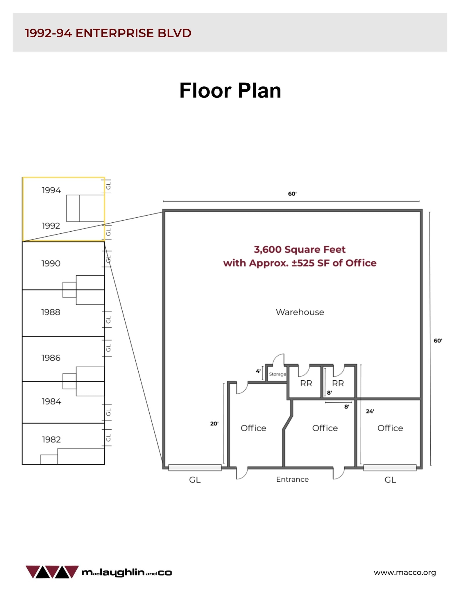 1982-1994 Enterprise Blvd, West Sacramento, CA à louer Plan de site– Image 1 sur 1