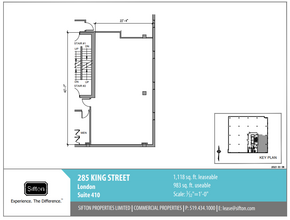 285 King St, London, ON à louer Plan d’étage– Image 1 sur 1