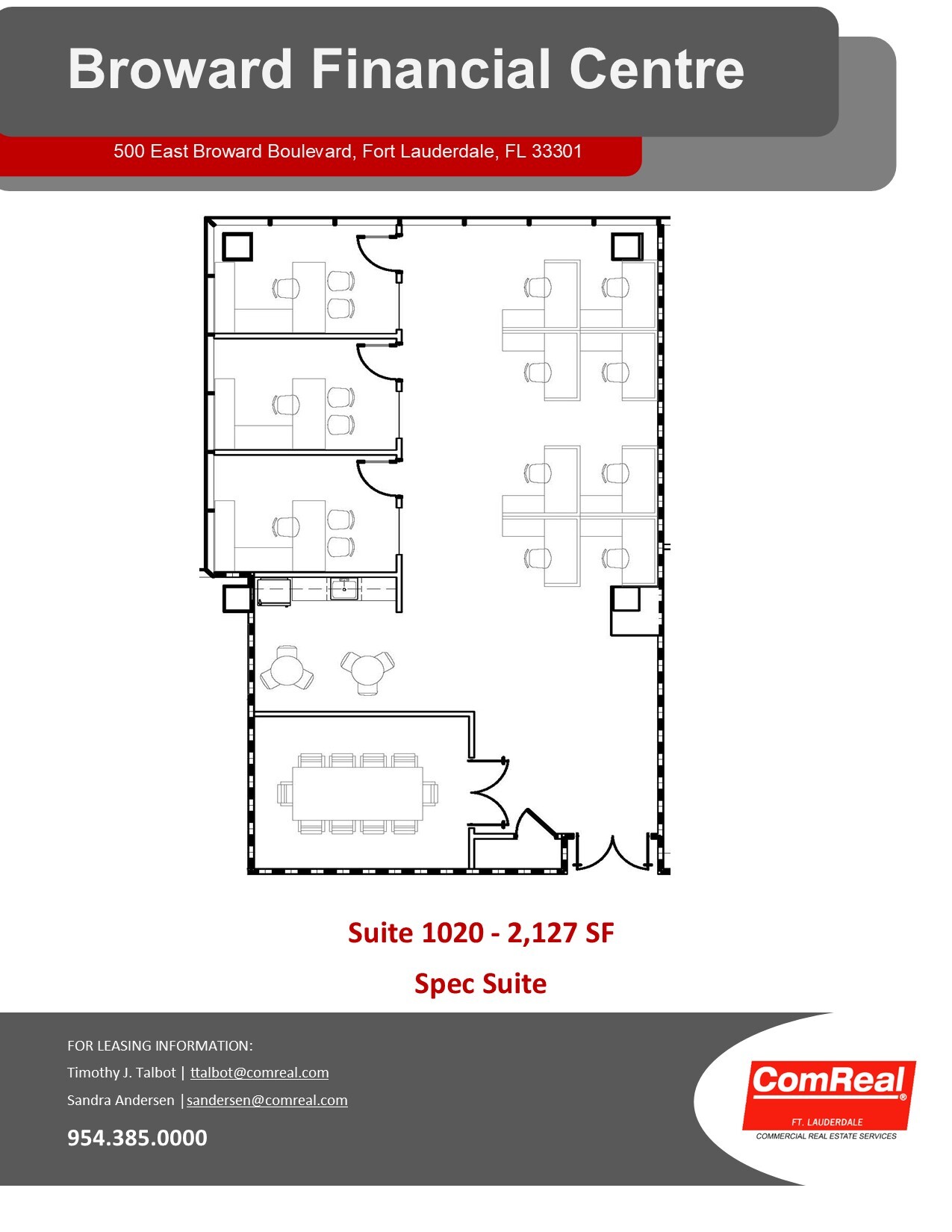 500 E Broward Blvd, Fort Lauderdale, FL à louer Plan d’étage– Image 1 sur 1
