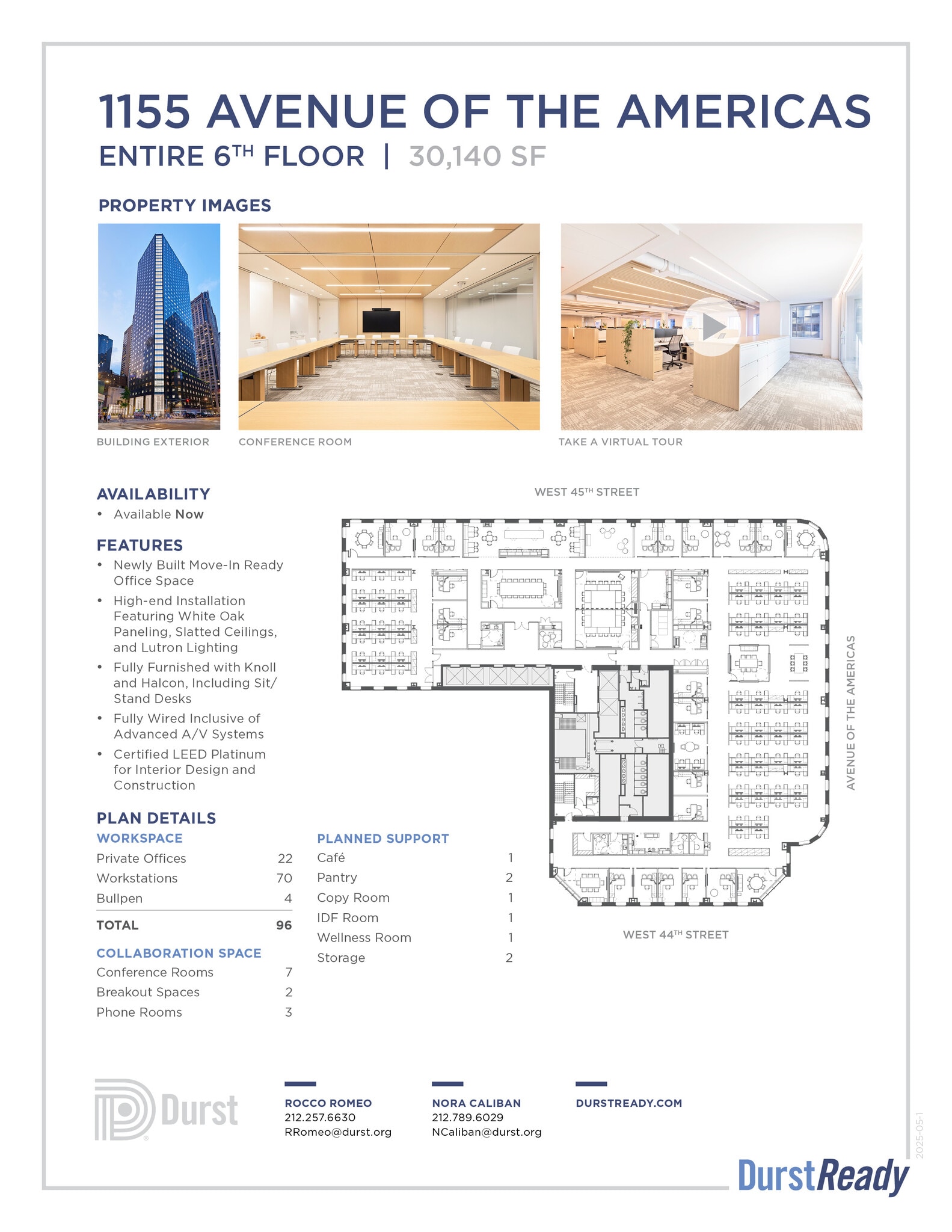 1155 Avenue of the Americas, New York, NY à louer Plan d’étage– Image 1 sur 9