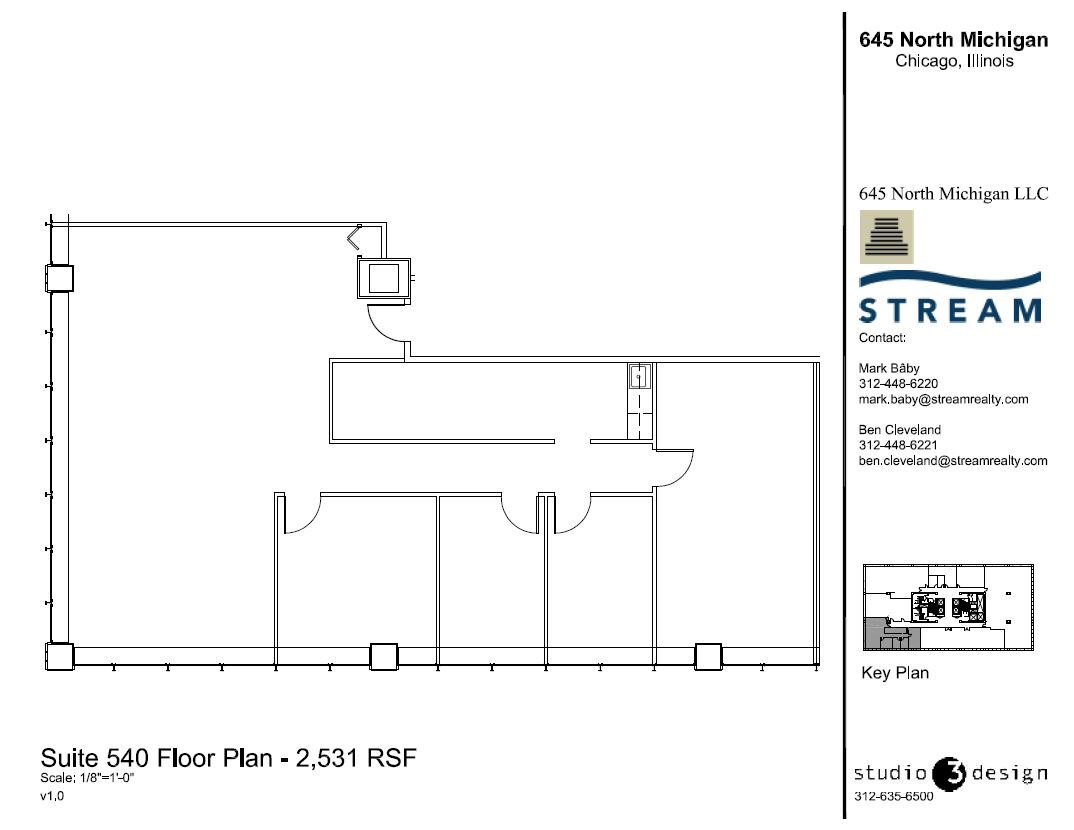 645 N Michigan Ave, Chicago, IL à louer Plan d’étage– Image 1 sur 1