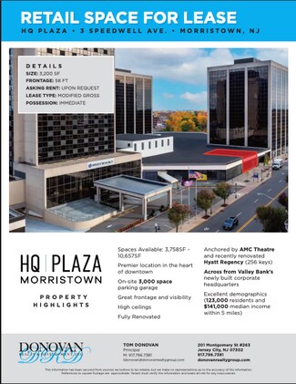 Plus de détails pour 21 Speedwell Ave, Morristown, NJ - Local commercial à louer