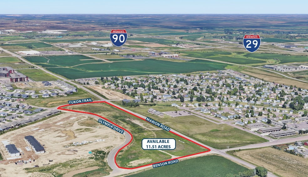 NW Corner Benson Road & Marion Road, Sioux Falls, SD à vendre - Aérien – Image 1 sur 3