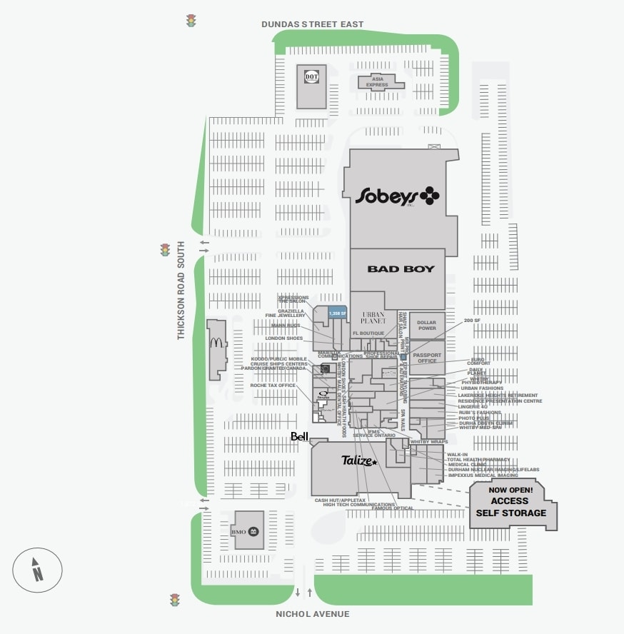 1615 Dundas St E, Whitby, ON à louer Plan de site– Image 1 sur 2