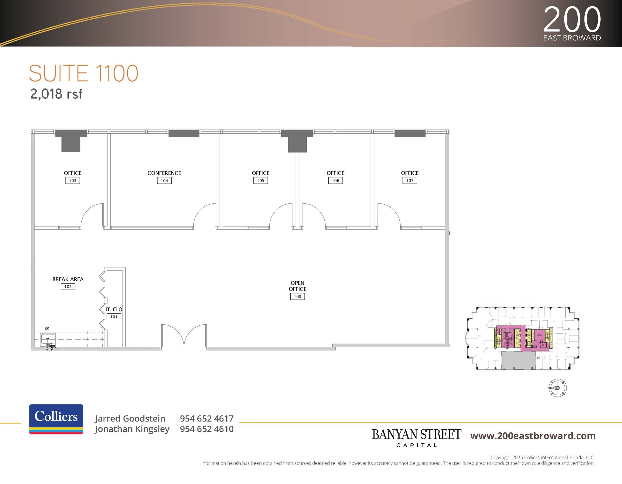 200 E Broward Blvd, Fort Lauderdale, FL à louer Plan d’étage– Image 1 sur 1
