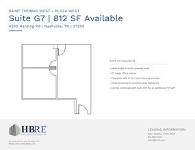 4230 Harding Rd, Nashville, TN à louer Plan de site– Image 1 sur 1