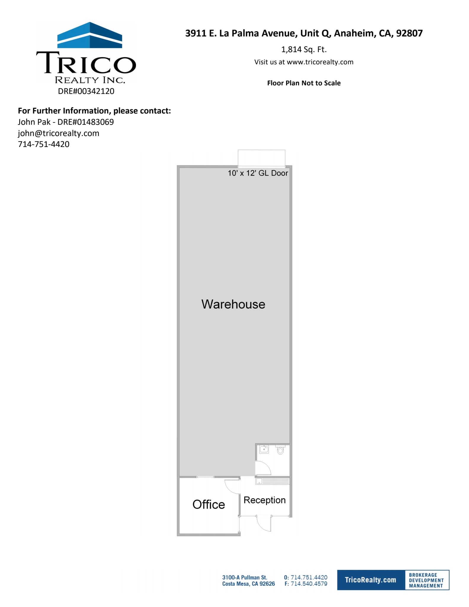 3911-3921 E La Palma Ave, Anaheim, CA à louer Plan d’étage– Image 1 sur 1