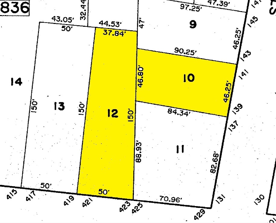 421 Cleveland Ave, Plainfield, NJ à vendre Plan cadastral– Image 1 sur 3