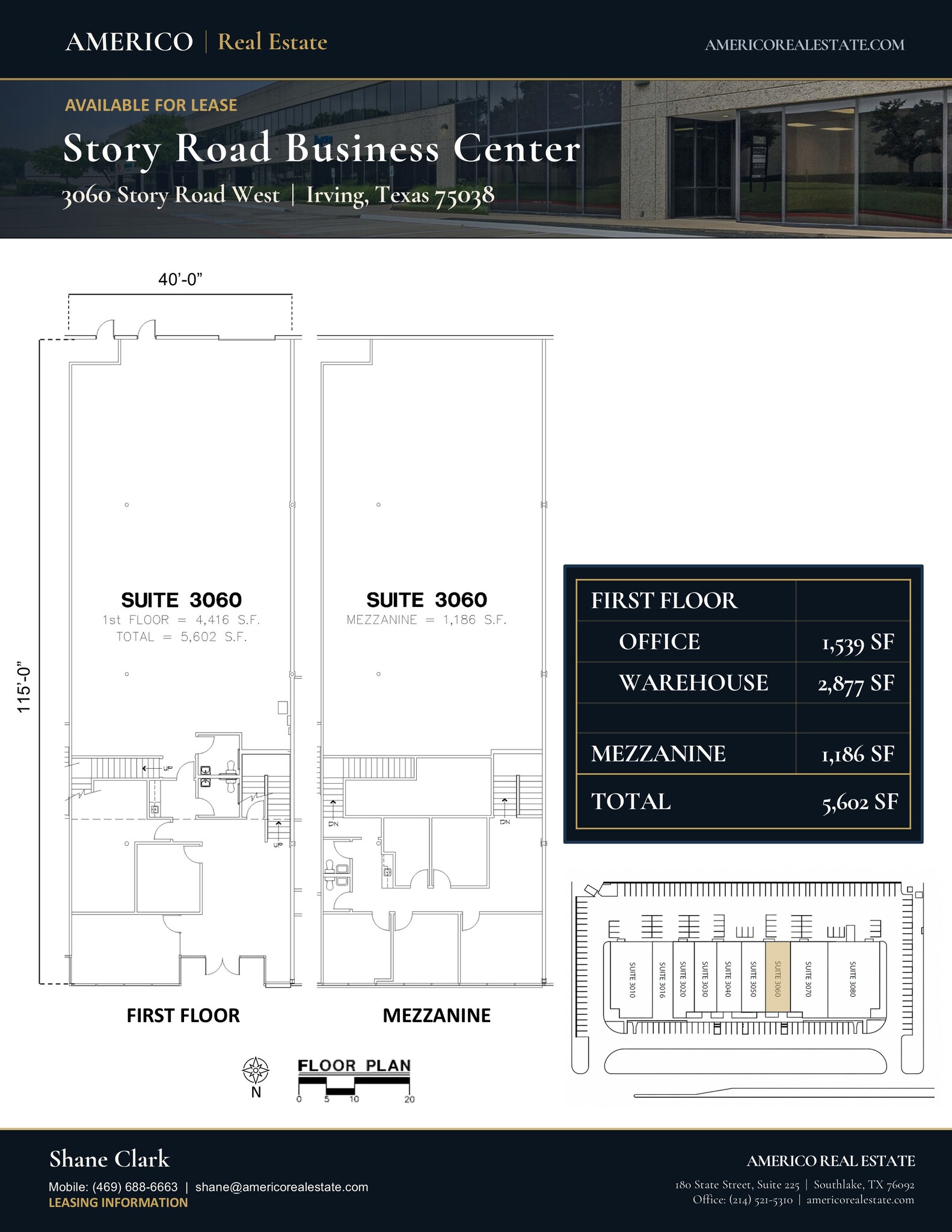 3000-3080 Story Rd W, Irving, TX à louer Plan d’étage– Image 1 sur 1