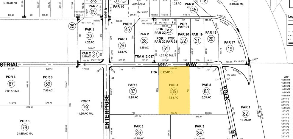Industrial Way, Coachella, CA à vendre - Plan cadastral – Image 2 sur 2