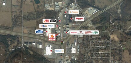 1850 W Muskogee Ave, Tahlequah, OK - Vue aérienne vue de carte - Image1