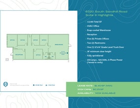 6320 S Sandhill Rd, Las Vegas, NV à louer Plan d’étage– Image 1 sur 1
