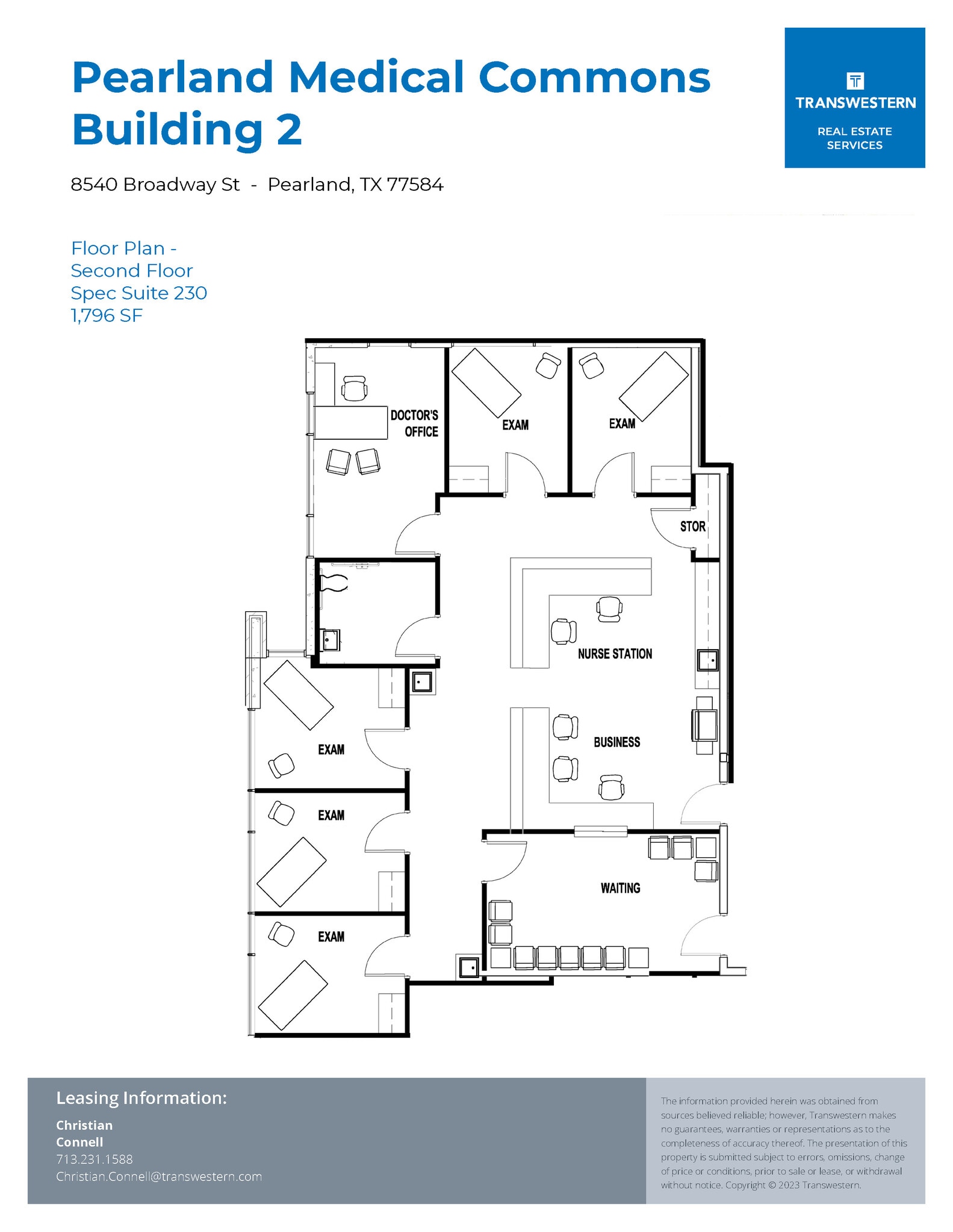 8540 Broadway St, Pearland, TX à louer Plan d’étage– Image 1 sur 1
