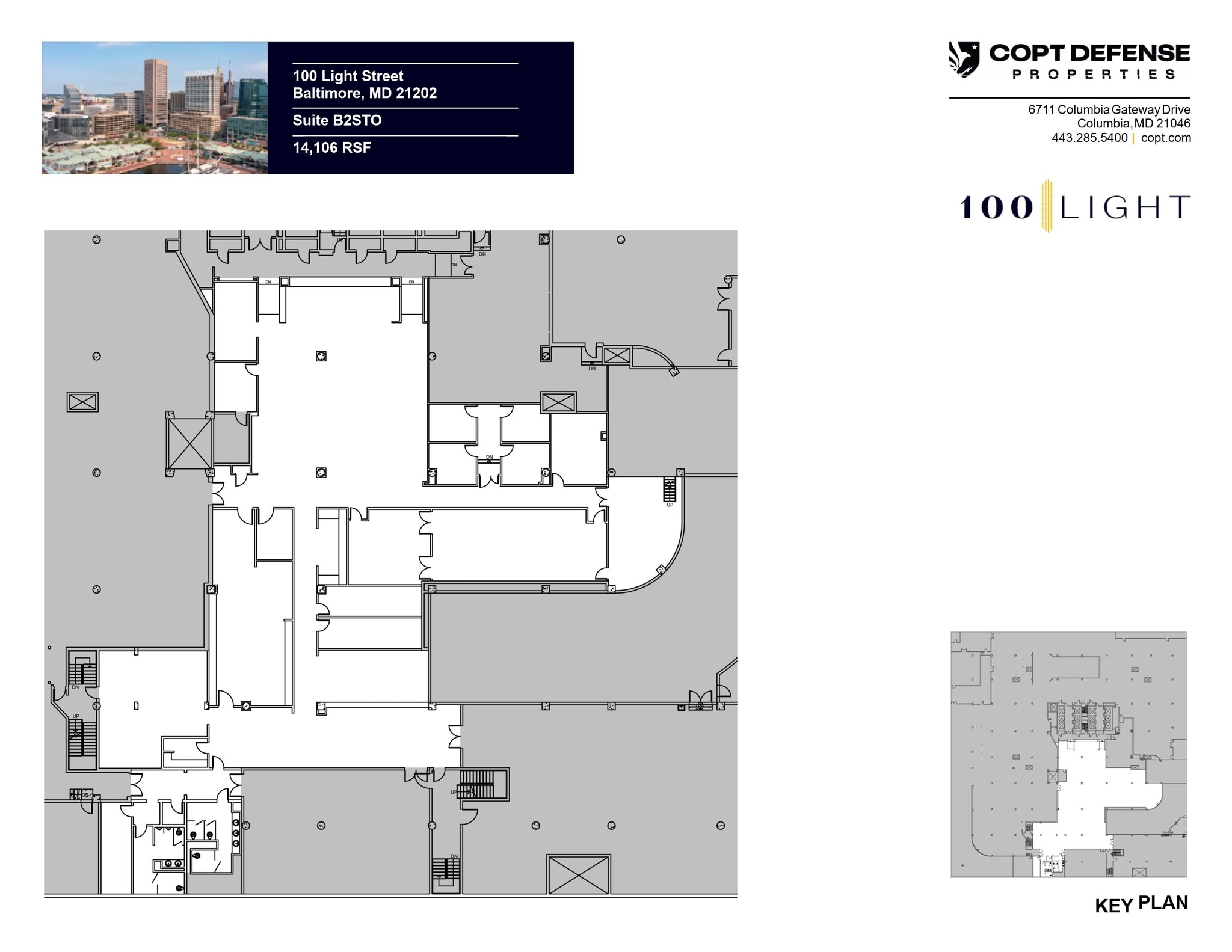 100 Light St, Baltimore, MD à louer Plan d’étage– Image 1 sur 1