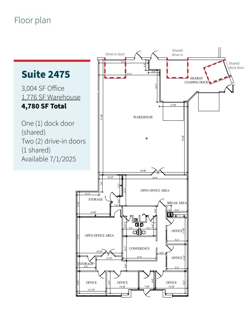 2405-2495 Xenium Ln N, Plymouth, MN à louer Plan d’étage– Image 1 sur 1