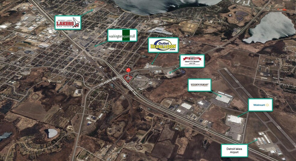 990 Highway 10 W, Detroit Lakes, MN à vendre - Aérien – Image 3 sur 4