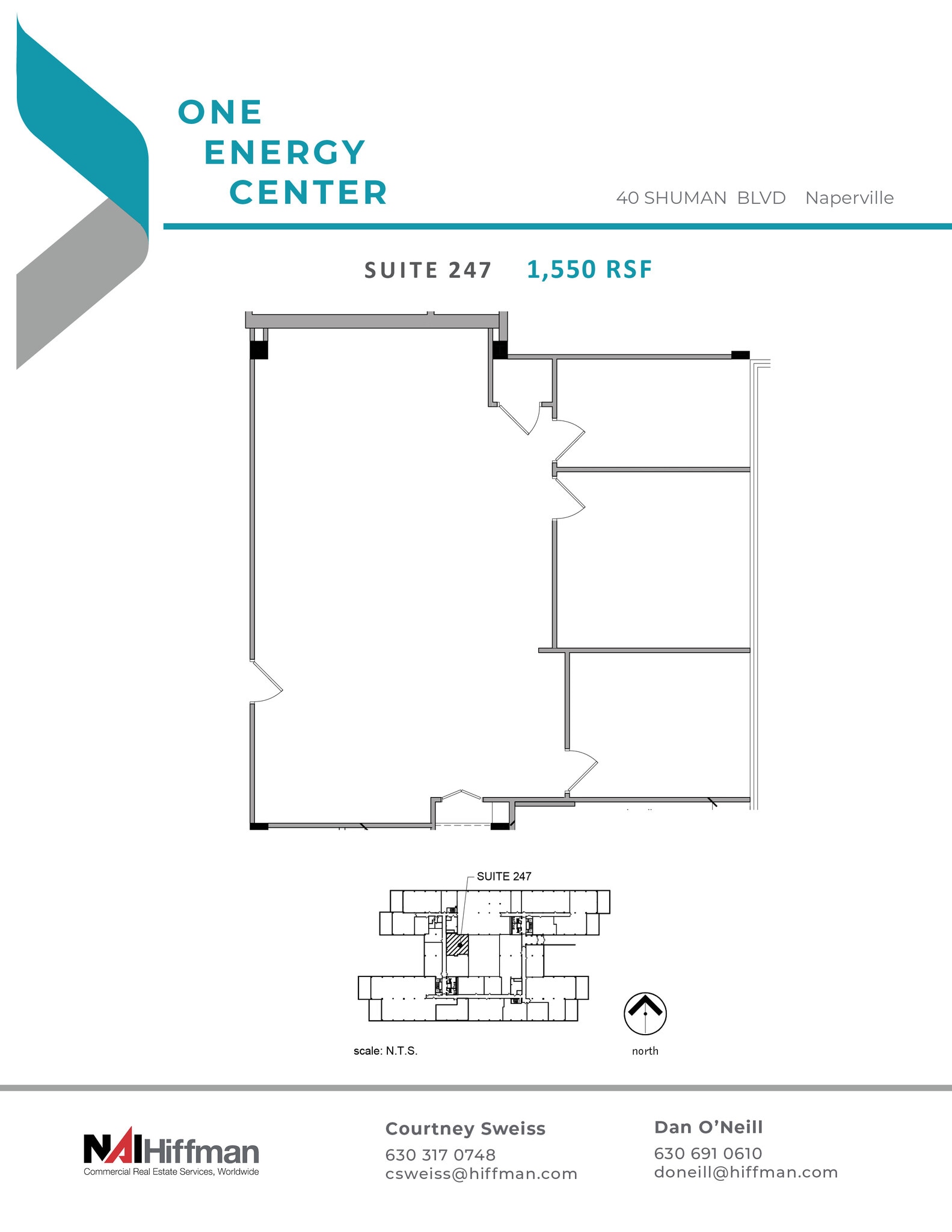 40 Shuman Blvd, Naperville, IL à louer Plan d’étage– Image 1 sur 1