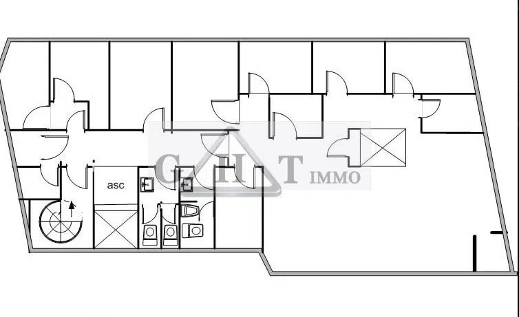 Bureau dans Clichy à louer - Plan d’étage – Image 2 sur 10