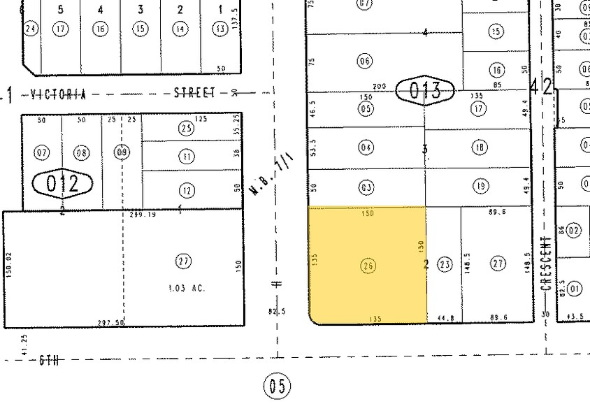 605 N H St, San Bernardino, CA à vendre - Plan cadastral – Image 2 sur 4