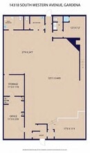 14318 Western ave, Gardena, CA à louer Plan d’étage– Image 1 sur 2