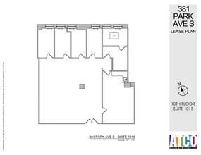 381 Park Ave S, New York, NY à louer Plan d’étage– Image 1 sur 1