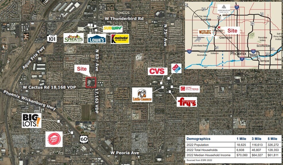 8390 W Cactus Rd, Peoria, AZ à louer - Aérien – Image 3 sur 6