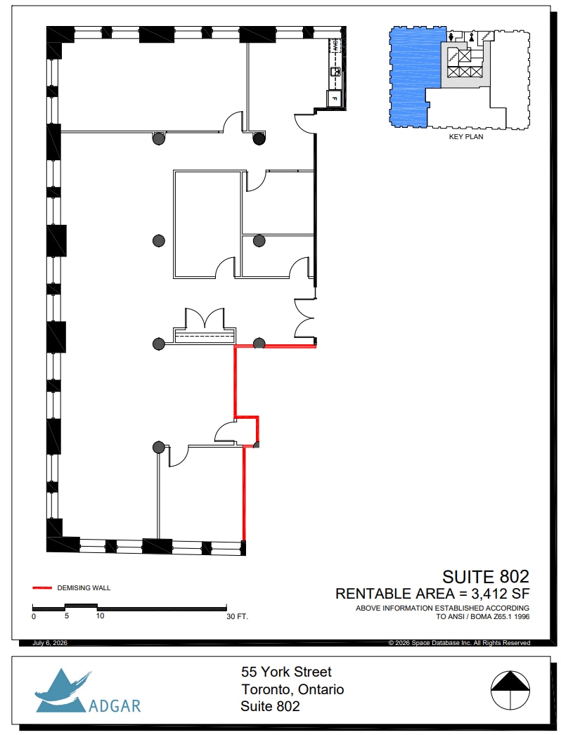 55 York St, Toronto, ON à louer Plan d’étage– Image 1 sur 1