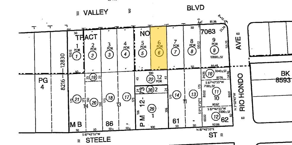 9358 Valley Blvd, Rosemead, CA à vendre - Plan cadastral – Image 2 sur 2