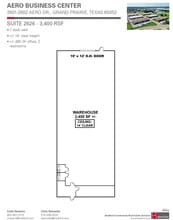 2601-2621 Aero Dr, Grand Prairie, TX à louer Plan d’étage– Image 1 sur 1