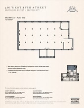416 W 13th St, New York, NY à louer Plan d’étage– Image 1 sur 6