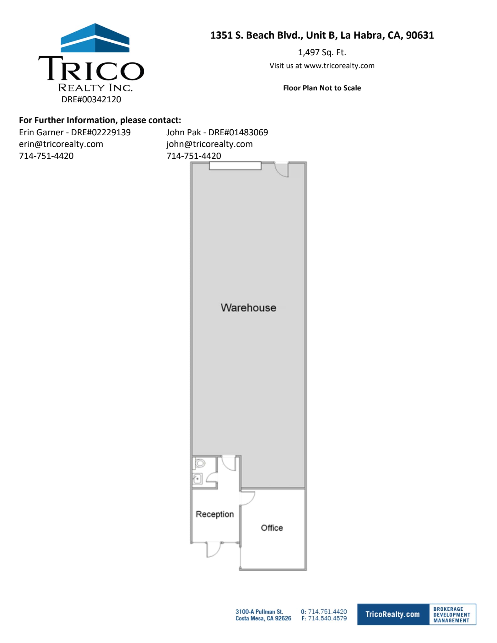 1251-1401 S Beach Blvd, La Habra, CA à louer Plan d’étage– Image 1 sur 1