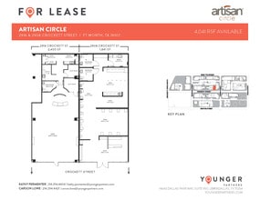 2973 W 7th St, Fort Worth, TX à louer Plan d’étage– Image 2 sur 2